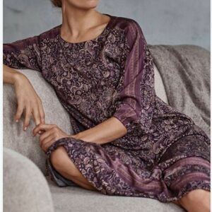 J. Jill Paisley Maxi Dress in Women’s Size XL Tall Purple Paisley Dress EUC